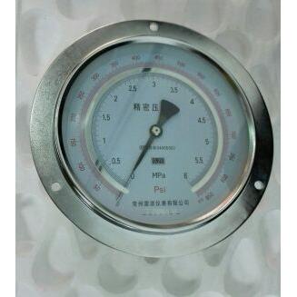 轴向带边精密压力表 yb-150b 0～6mpa 精度0.25级 直径150mm m20