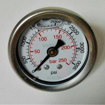 250bar 轴向耐震压力表 螺纹m14x1.5 YN-40-ZQ 3500psi Φ41-47mm