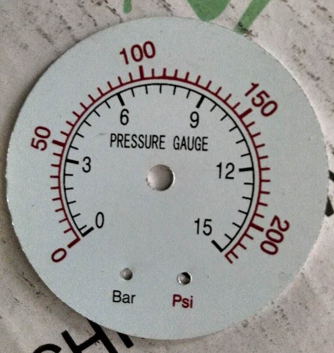 直径50mm 轴向压力计 压力测量 压力表 0-15BAR-0-200PSI ZG1/4