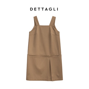 時尚 Dettagli 迪塔莉春夏季 新款 女 休閑背帶型直筒連衣裙裙裝