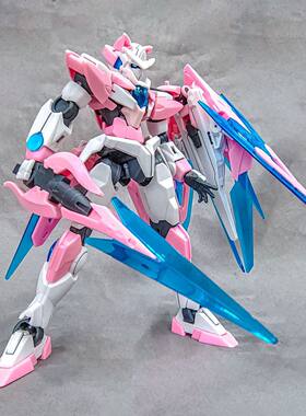国潮模型高达拼装模型HGBF 00q西亚量子型粉猫耳男女孩玩具礼物