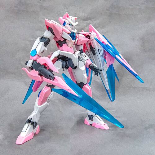 国潮模型高达拼装模型HGBF 00q西亚量子型粉猫耳男女孩玩具礼物