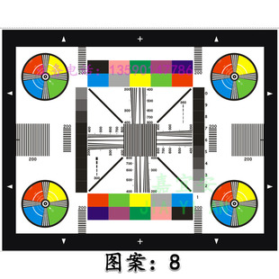 监控镜头调焦图 多功能综合测试卡组装摄像机校焦对焦图纸 超大号