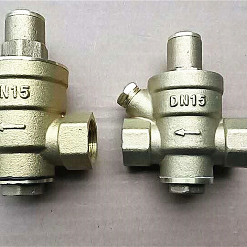 自来水减压阀家用4分外牙DN65净水器电热6分20可调式压阀全铜带表
