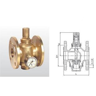 埃美柯730黄铜法兰可调减压阀带压力表水阀门DN65 专卖店 2.5寸