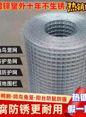 热度锌铁丝网围栏阳台窗防护格栅拦鱼防鼠养殖鸡鸽兔不锈钢丝网片