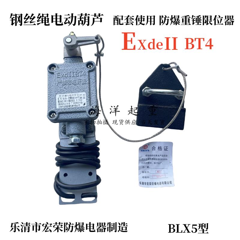 宏荣防爆行程开关BLX5-BT4防爆电动葫芦防爆重锤限位器防冲顶开关