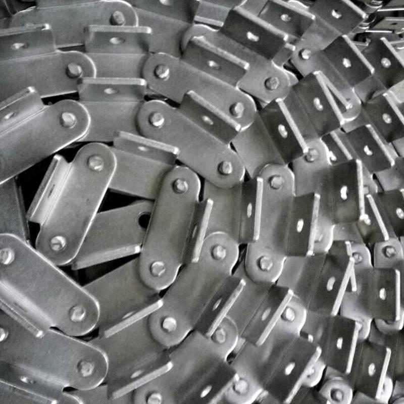 双侧弯板带耳链条双节距滚子链条订做304不锈钢C2040-C2082链条