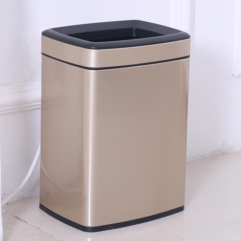 新品GNF不锈钢垃圾桶方形无盖12L大容量家用10L卧室卫生间6L小号