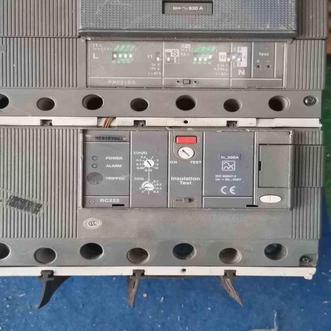 议~ABB塑壳断路器T5S630.4P.630A 带漏电RC22