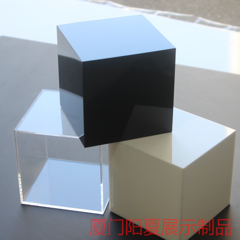 空心亚克力方块首饰珠宝展台摄影道具精展示架化妆香水底座