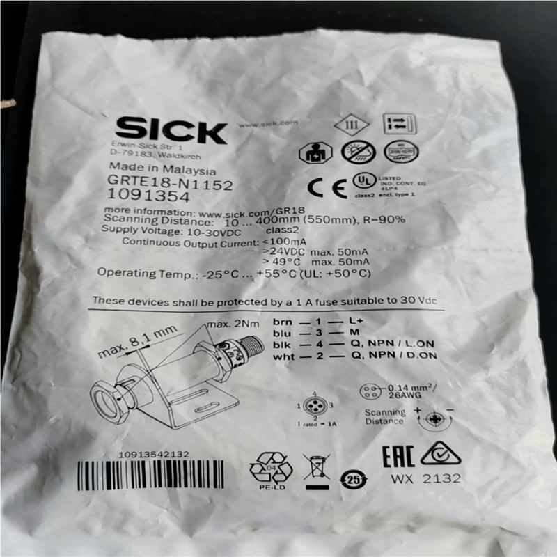询价~德国SICK传感器GRTE18-N1152货号1091354
