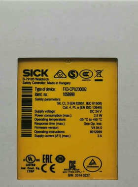 询价~FX3-CPU230002货号1058999 版本V4.04