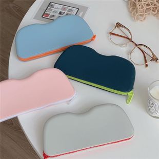 硅胶眼镜盒防水防摩擦杂物零钱简约收纳包加厚收纳盒墨镜收纳袋