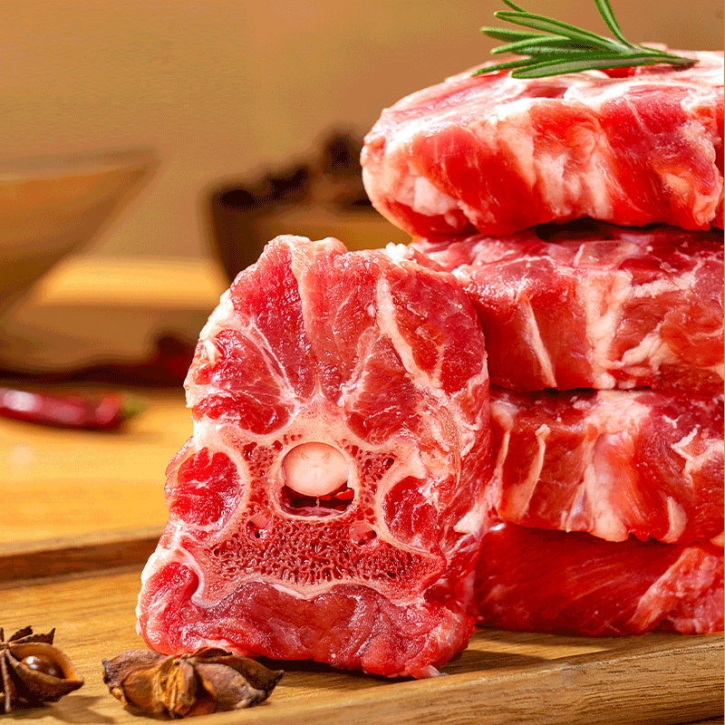 【牛锦富】新鲜满肉牛脖骨生牛肉牛蝎子牛肋排共7斤装