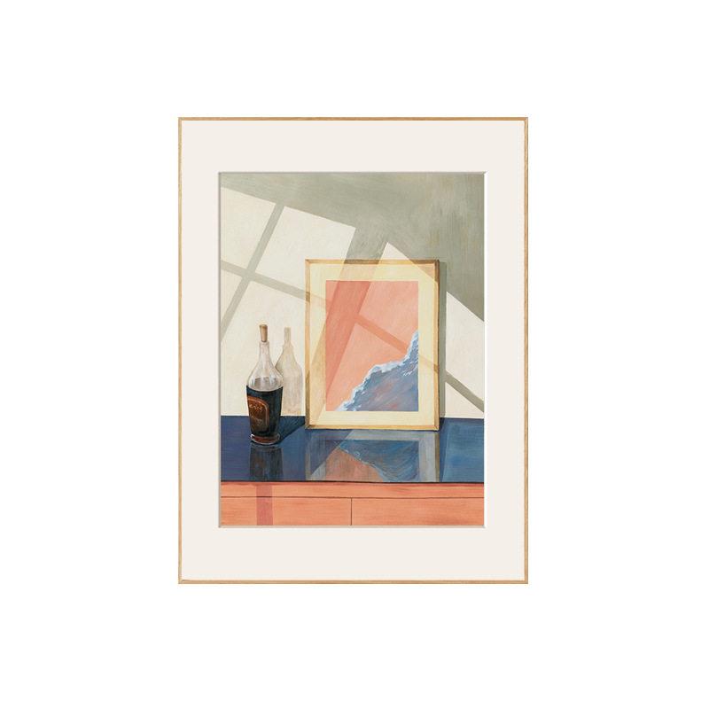 闪烁北欧风餐厅装饰画小清新玄关走廊挂画文艺风景饭厅温馨插画