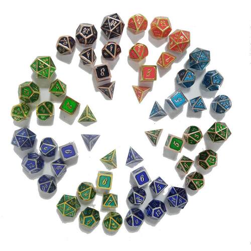新款字体dice金属骰子COC桌游跑团TRPG色子dnd龙与地下城克苏鲁