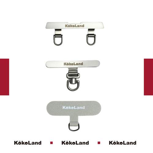 kokoland「垫片」不顶壳超薄手机挂绳金属布艺夹片可旋转双耳垫片
