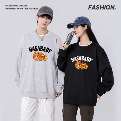 小众印花2025秋冬新款街头风宽松卫衣运动长袖日常通勤百搭休闲