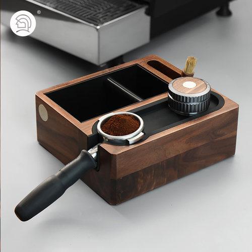 Hero压粉器底座胡桃木敲磕渣盒咖啡机配件压粉座置物架咖啡渣桶