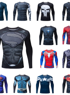 Sports 3D printed long sleeved t-shirt运动3d印花长袖t恤