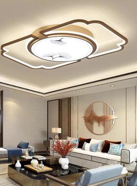 现代e中式客厅灯长方形ld吸顶灯新圆形屋房592间卧室书房全灯具套