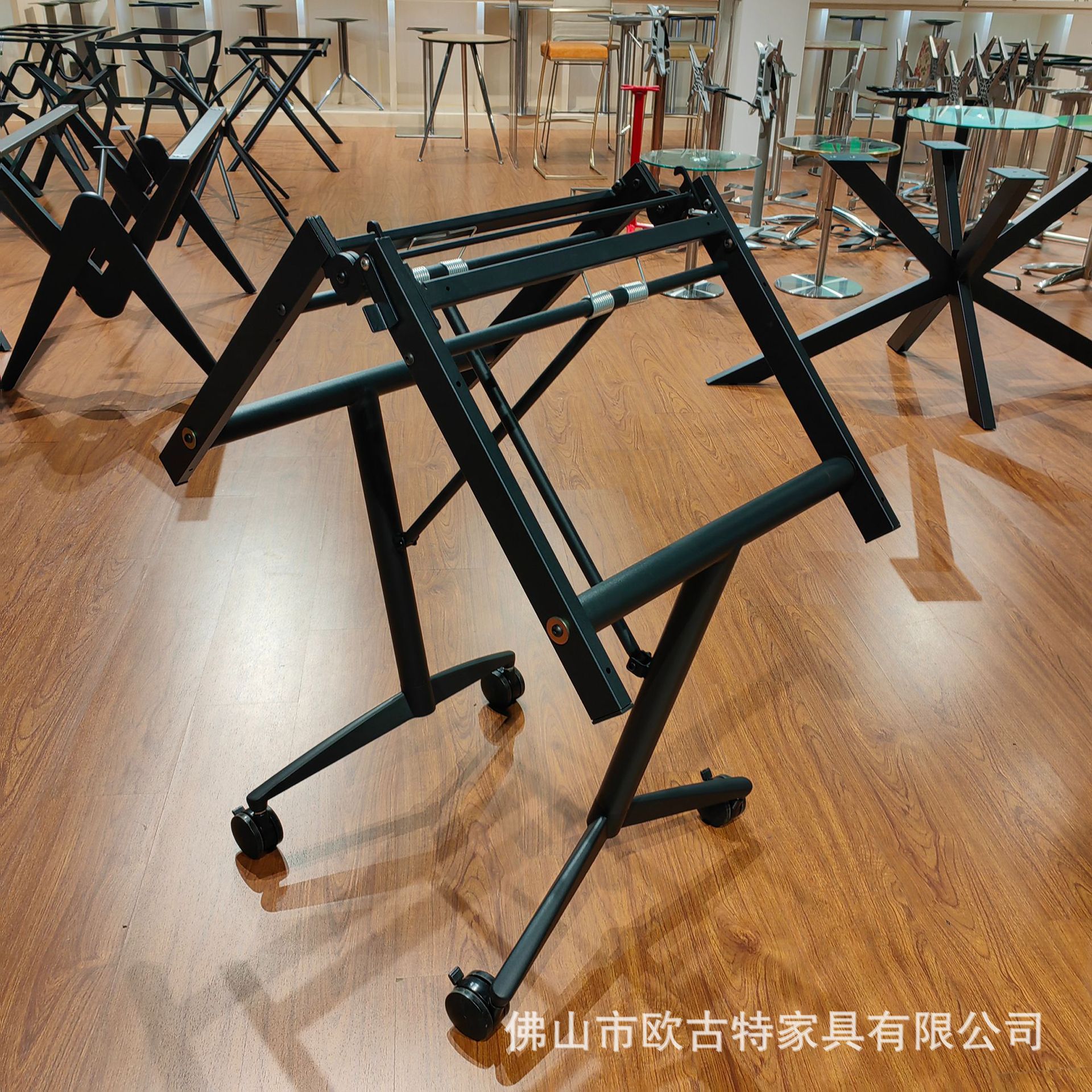 金属玻璃可移动桌架新款