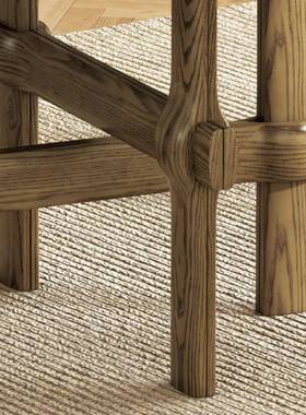 现代简约实木餐桌椅组家用KA55小户型4-6木人圆桌形白蜡吃饭合套