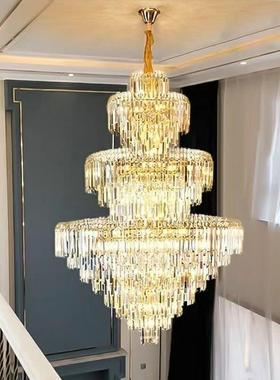 新2025款墅复式楼大吊灯现代水灯多58199层客晶厅别楼中楼酒店灯