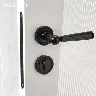 双贝欧室内欧家式分体法雷式卧室磁吸静音门锁房间木门用F19-L30