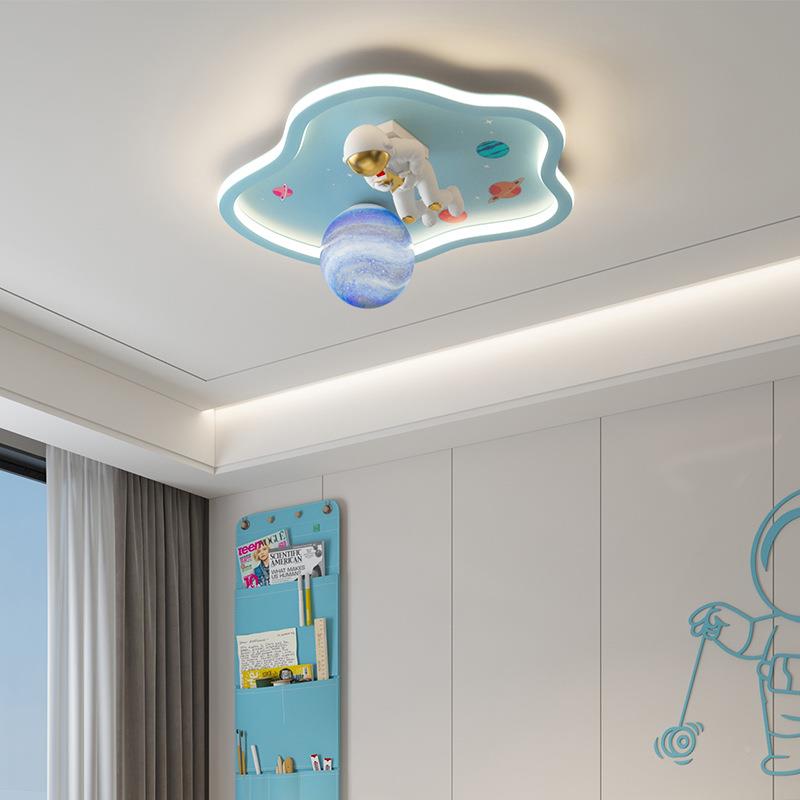 卧灯现代简约卧室吸顶灯创意卡儿童房具202通5新款FU太空人室LED