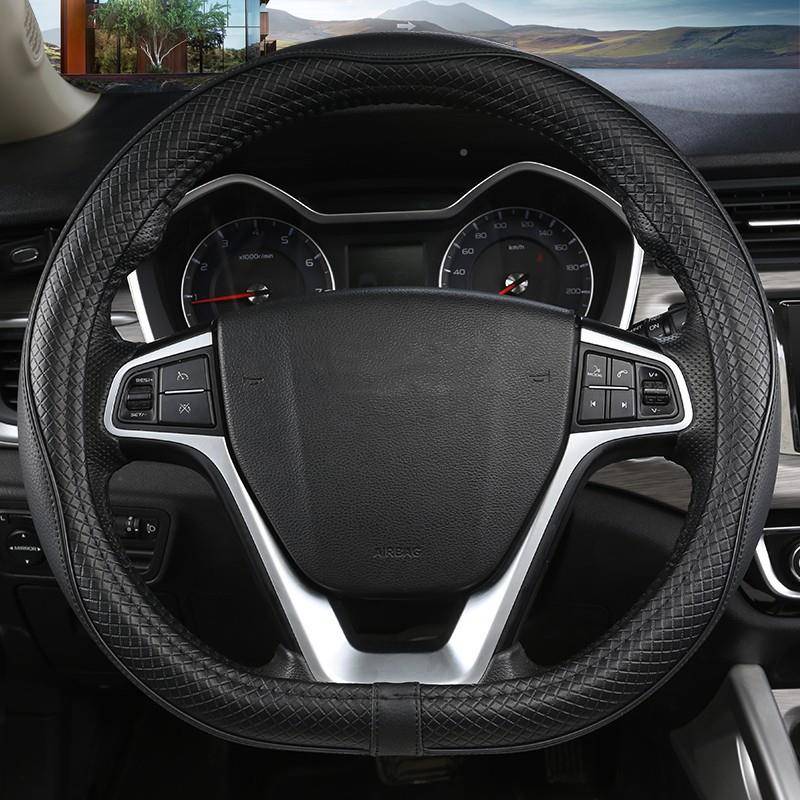 时尚运革动汽车方向DNO盘套车内饰把中号方向套拼接皮四季款套