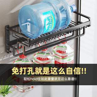 免打孔浴室卫生间毛巾架厕所置物架壁挂衣服收纳太空铝黑色浴巾架