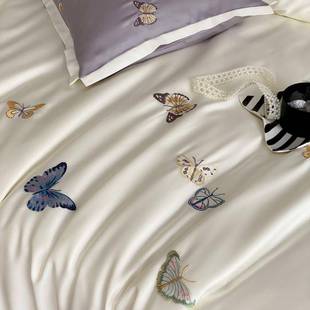 A类奥母婴级地利进口L夏F60支兰精天丝四YGN件套季 冰裸睡丝天丝套