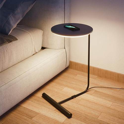 置地物客智厅沙发旁地灯日实木氛式围DAF小夜灯能无线充卧室床头
