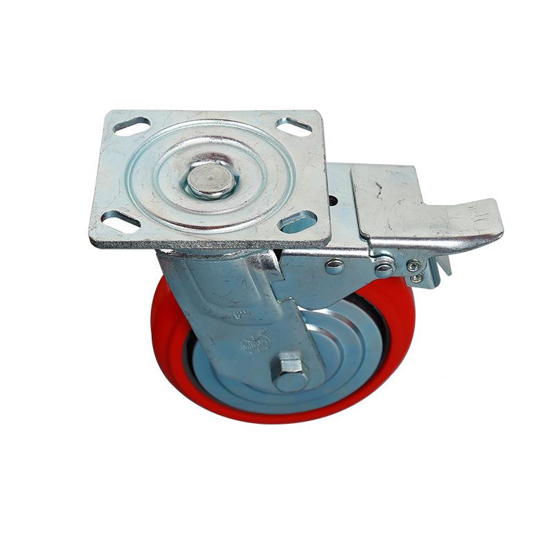 双厂直供5寸C520T/KU重型韩式双刹轮家4寸聚氨酯铸铁刹轮8寸聚氨