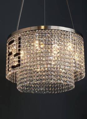 豪华水设晶客厅餐厅灯现代吊轻奢高56399档大气书房卧室计师灯具