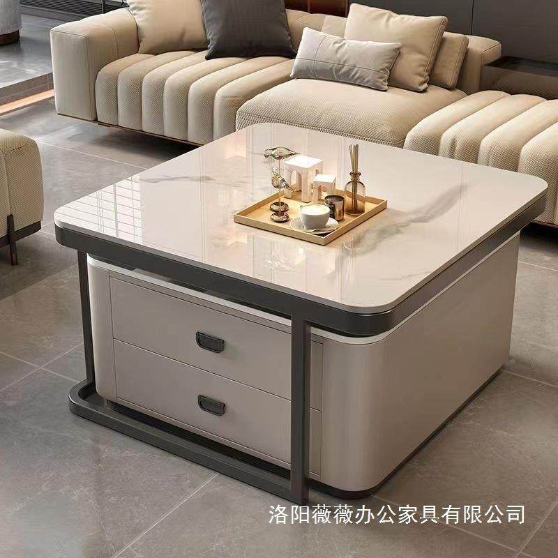 岩板茶几轻奢玻璃方形茶几型代客厅家用约现小简户出租屋00用小桌,住宅家具,茶几,淘宝优惠券,粉丝福利购,淘宝优惠卷