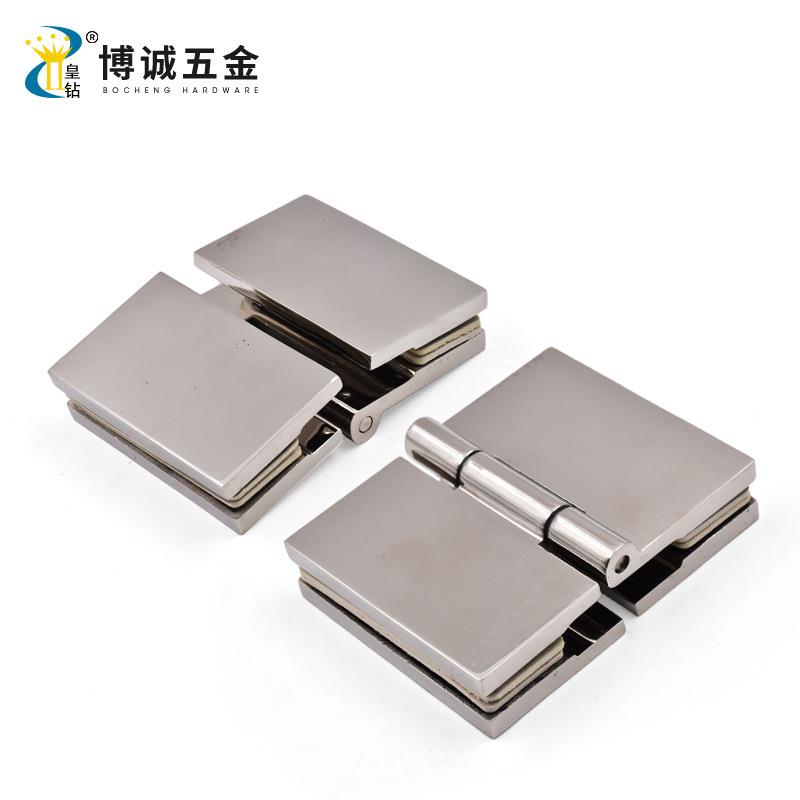 304锈钢方型内配开盖页浴室玻不合璃门180DBH度平开合页铰链镜光
