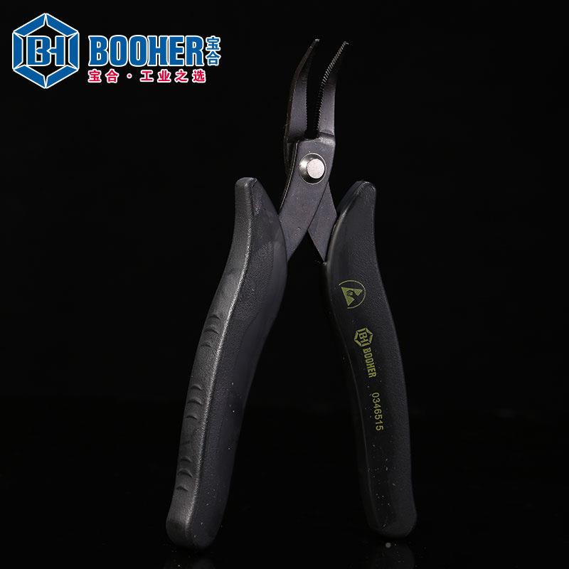 Bo6oer宝合工具防静电电子嘴钳115m弯mBH034h5BH03465115