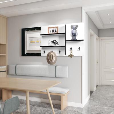 电箱遮挡置表物架66290054挂帽架色多功能弱配电闸衣箱装饰画创意