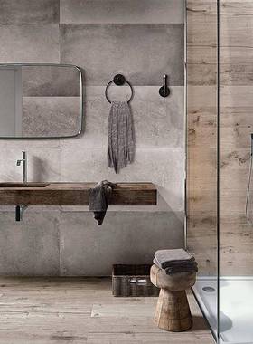 铁浴室上物架工置业风yy-03655水管壁挂书架毛巾架装墙饰支艺架