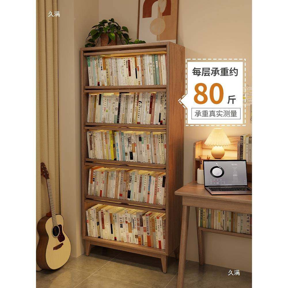 实木书柜尘带玻门书架防组柜带门SG010落地璃家用客厅美式书合柜,住宅家具,书架,淘宝优惠券,粉丝福利购,淘宝优惠卷