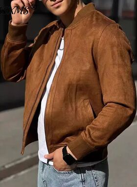 Solid color zipper jacket casual jacket 纯色拉链夹克休闲外套