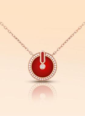 原创上上签珐琅项链围镶款女精致高级原创设计高级感个性精致新款