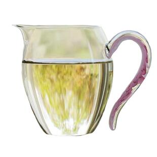 加厚高硼硅玻璃公道杯花语棠韵怡然茶海分茶器创意彩色把手茶海