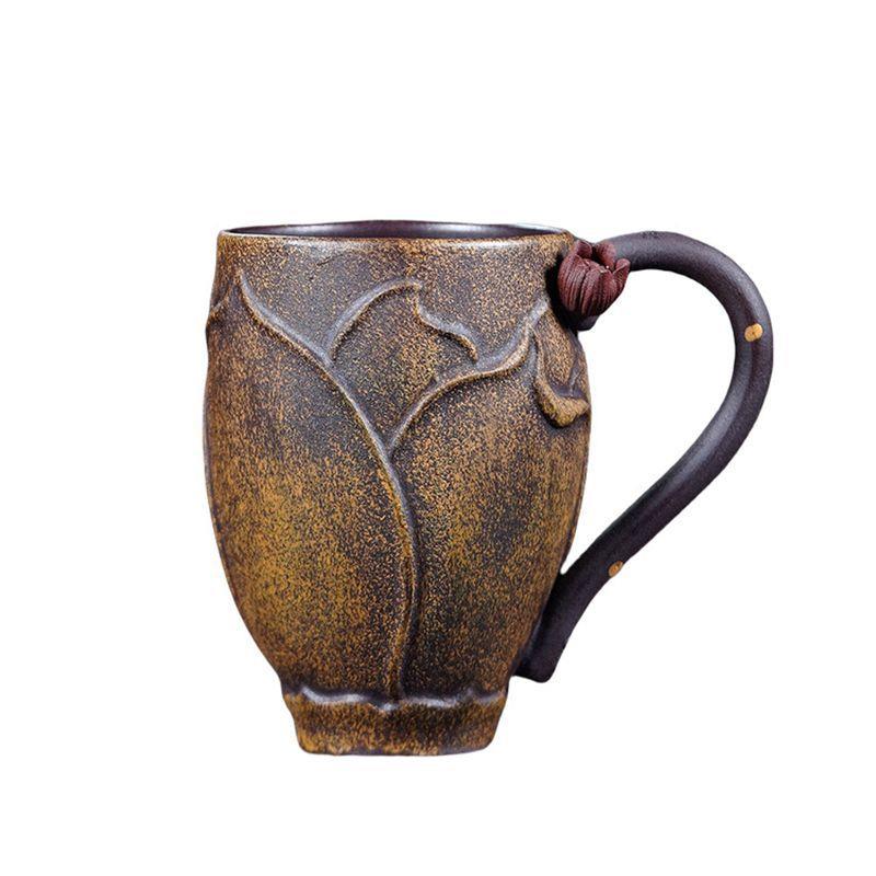 宜兴原矿紫砂杯创意精品紫砂主人杯带把杯泡茶杯家用功夫茶具手工