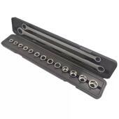 大飞72齿特长穿心薄壁套筒多功能活动棘轮扳手15PC汽修工具套装