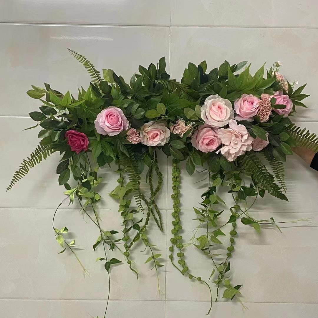 森系花排花摄影道具拍照背景花艺套装甜品桌桌面假花摆件花