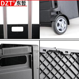 伸缩多功能拉杆车工具收纳箱大容量汽车工具箱折叠带轮子手提盒子